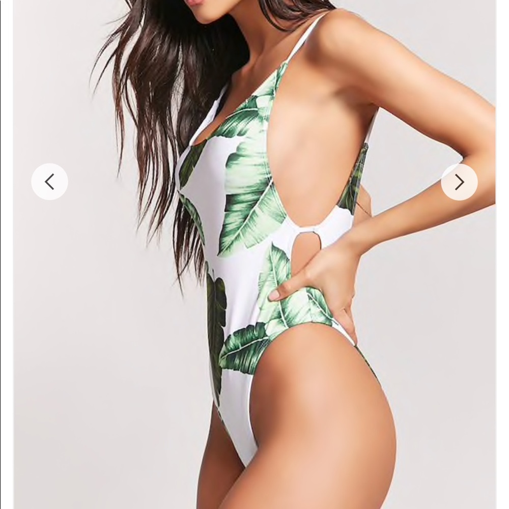 ✨ NWT palm leaf forever 21 XL one piece swimsuit ✨